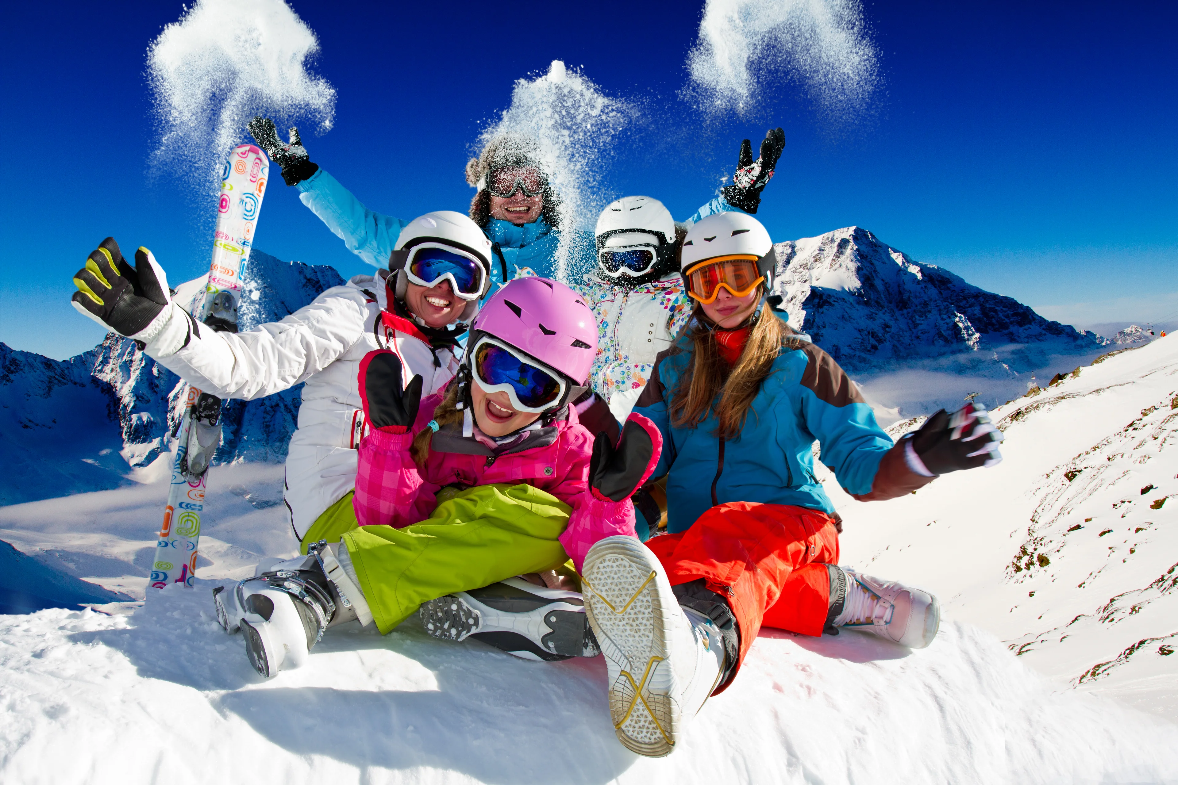 Famille au ski