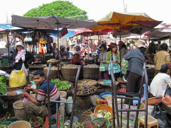 Marché à Phnom Penh