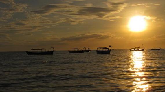 Coucher de soleil à Sihanoukville