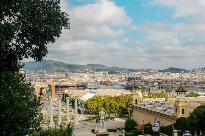 Vue sur Barcelone depuis Montjuic