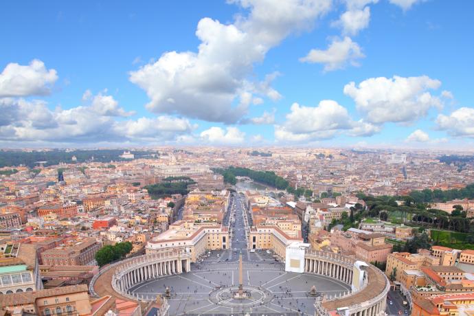 Rome avec du soleil en Octobre