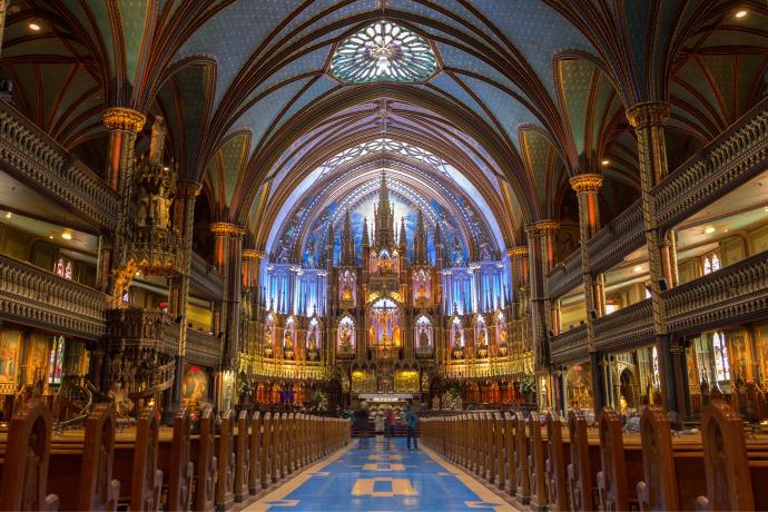 Int&eacute;rieur de la Basilique Notre Dame de Montr&eacute;al