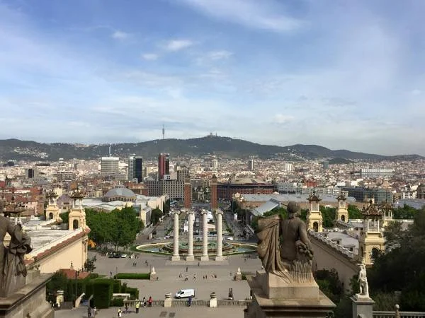 vue depuis le musee national  de catalogne (Espagne)