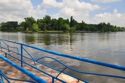 Un point de vue du lac Herastrau