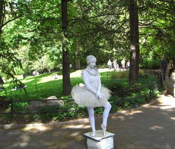 Statue humaine — Central Park de New-York (Etats-Unis)