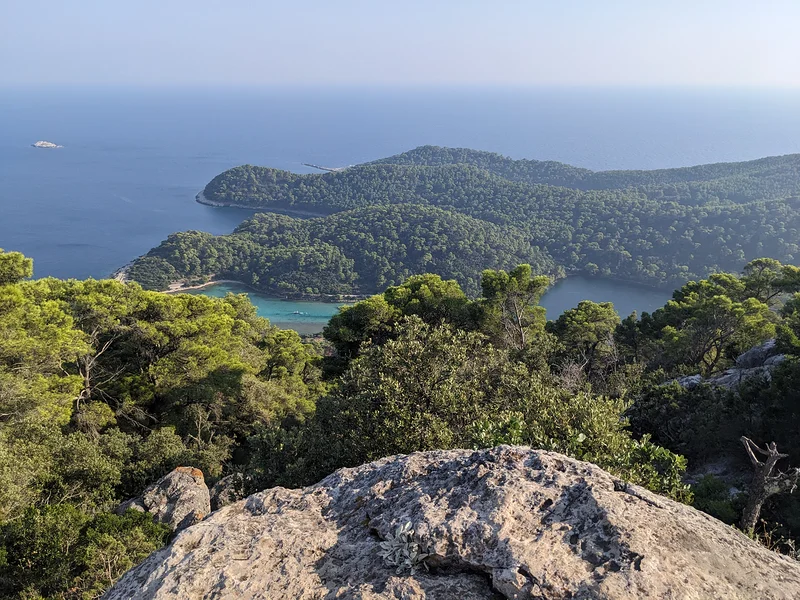 La vue depuis le sommet — Parc national de Mljet (Croatie)