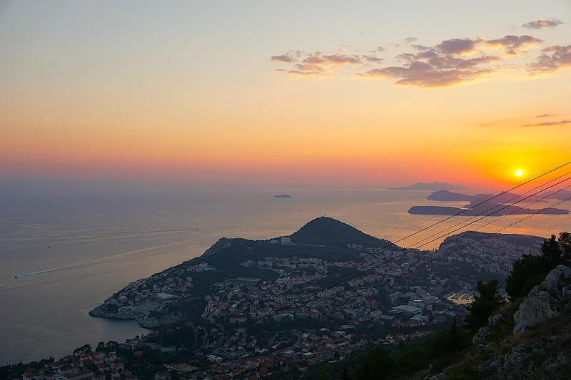 Coucher de soleil — Mont Srd (Croatie)