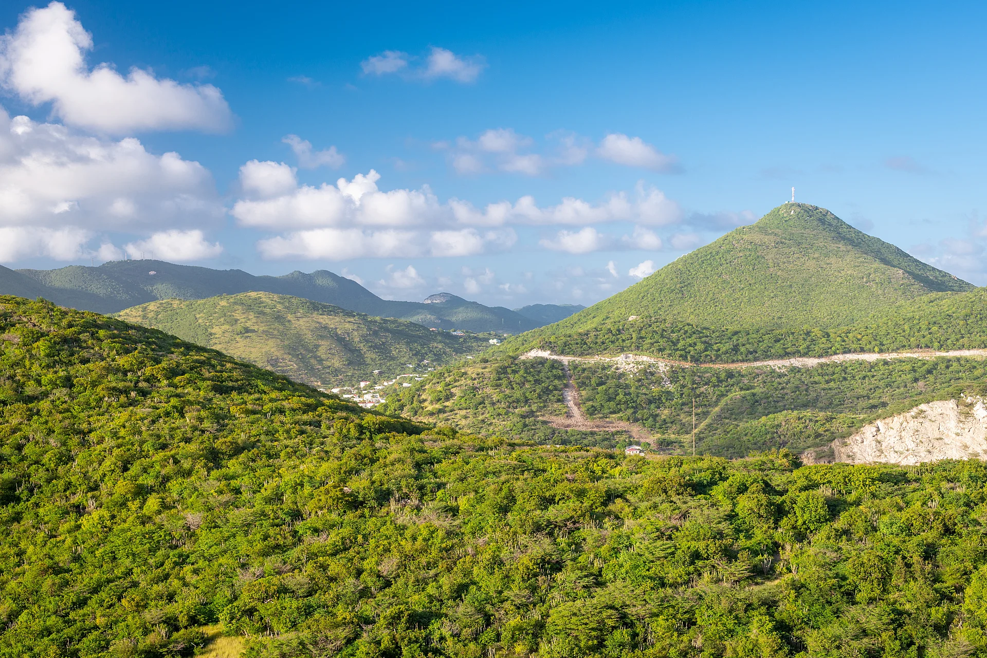 Colines boisées de Sint Maarten (photo de Sean Pavone)