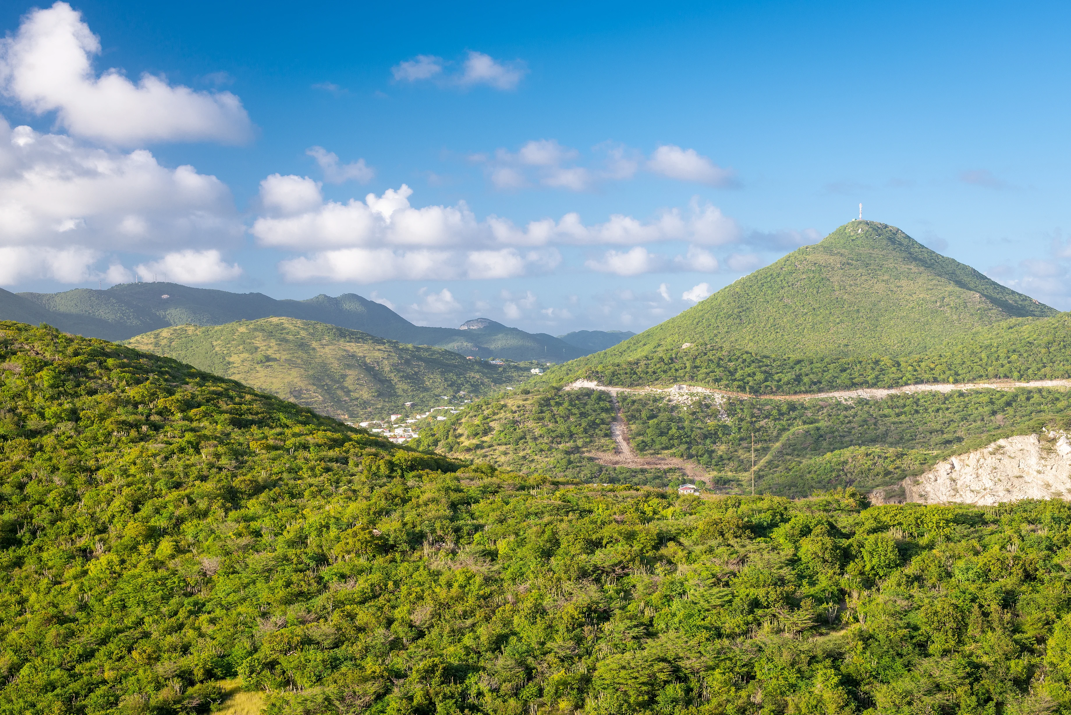 Colines boisées de Sint Maarten (photo de Sean Pavone)