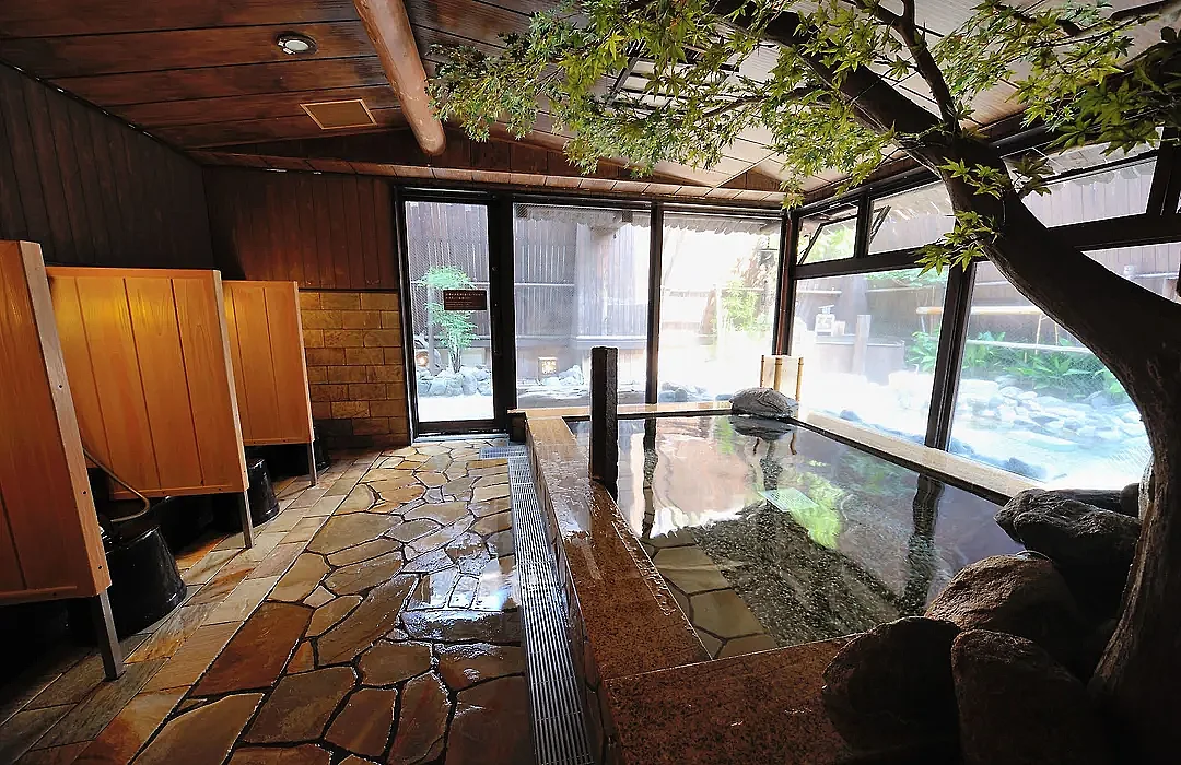 Bassin couvert du Onsen