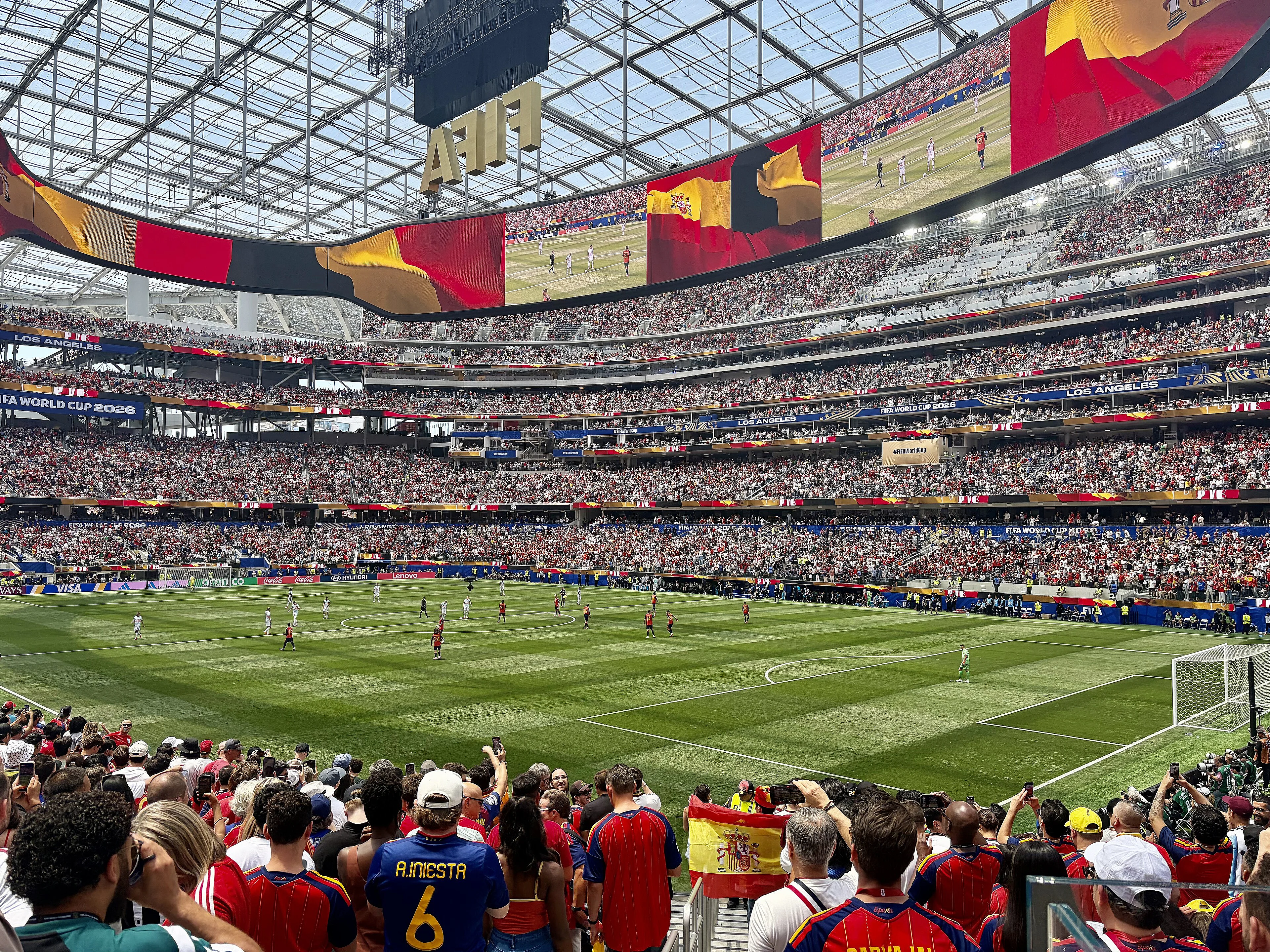 Coupe du monde de football 2026 au SoFi Stadium (photo d'Alexis Doine)