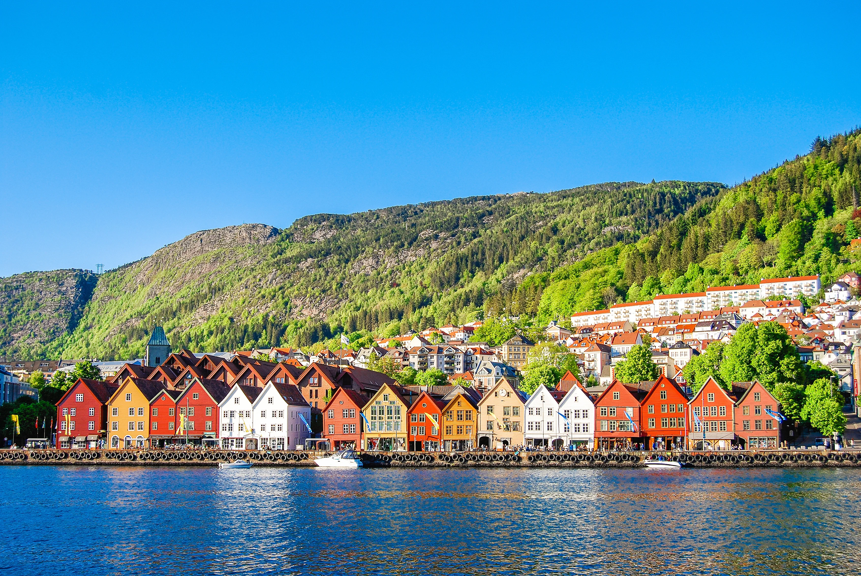 Bryggen et front de mer à Bergen (photo de Zarnell)