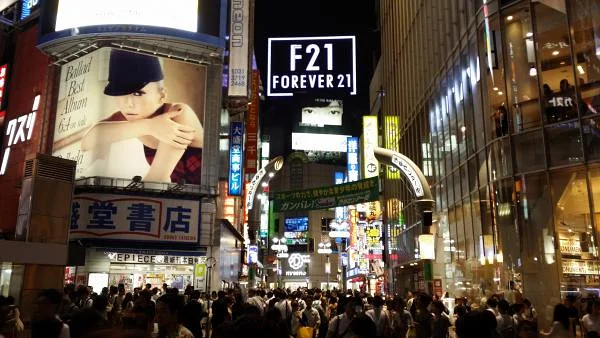 Shibuya de nuit — Croisement de Shibuya (Japon)