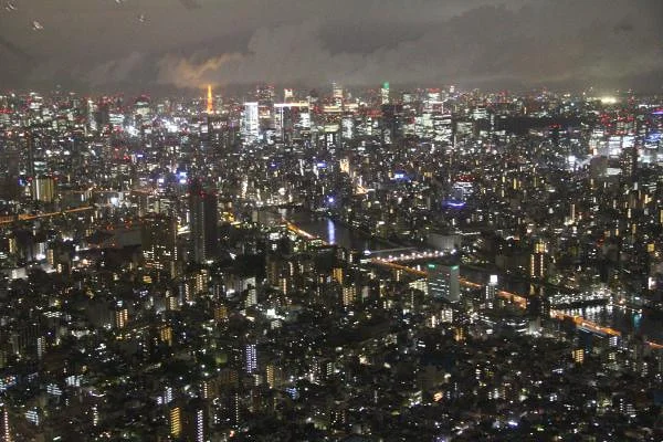 Vue depuis l'observatoire du Skytree (450m) — Tour Tokyo Skytree (Japon)