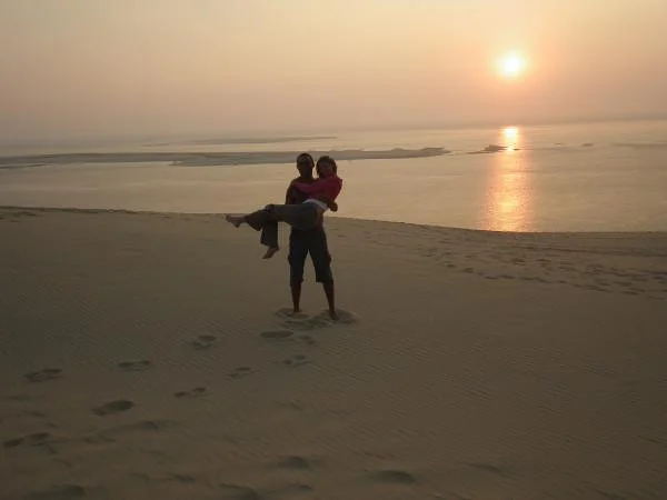 Plage au pied de la dune du Pyla
