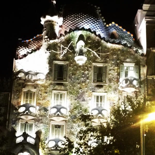 Casa Batllo de nuit — Casa Batlló (Espagne)