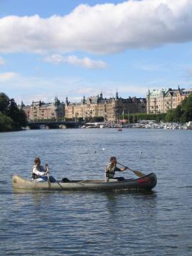 Canoé au bord de Djurgarden