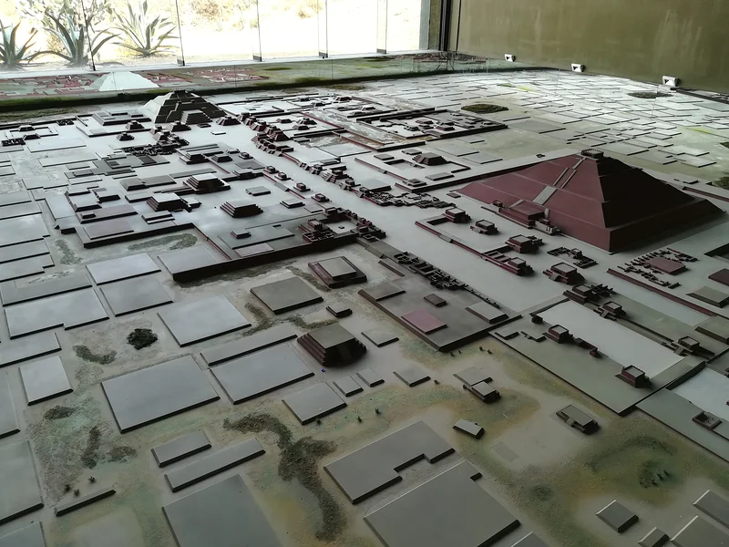 Maquette du site — Site archéologique de Teotihuacan (Mexique)