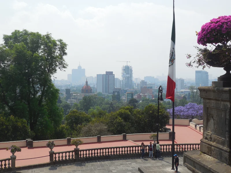 Vue depuis la colline de Chapultepec — Château de Chapultepec (Mexique)