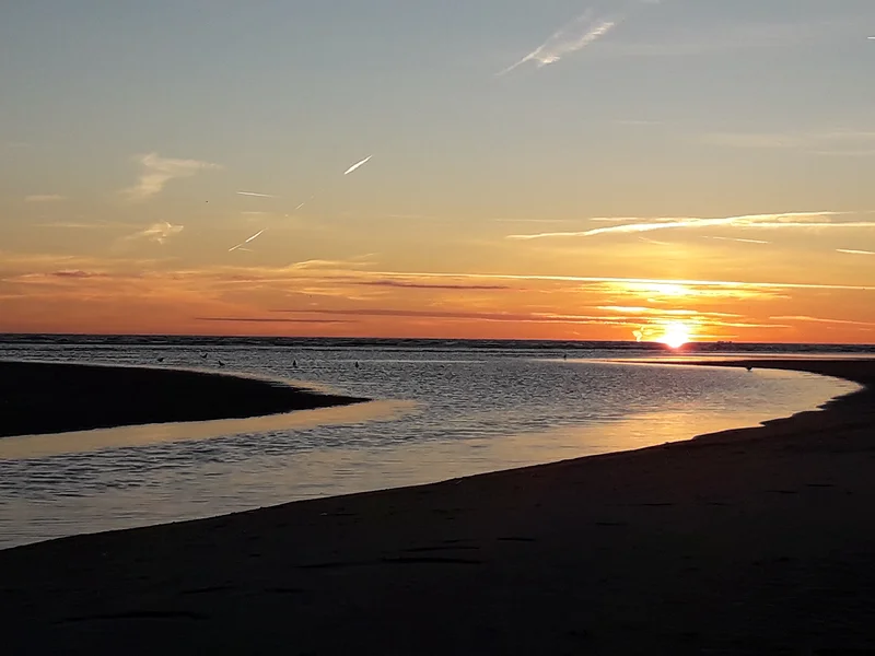 Le coucher de soleil — Plages de Fanø (Danemark)