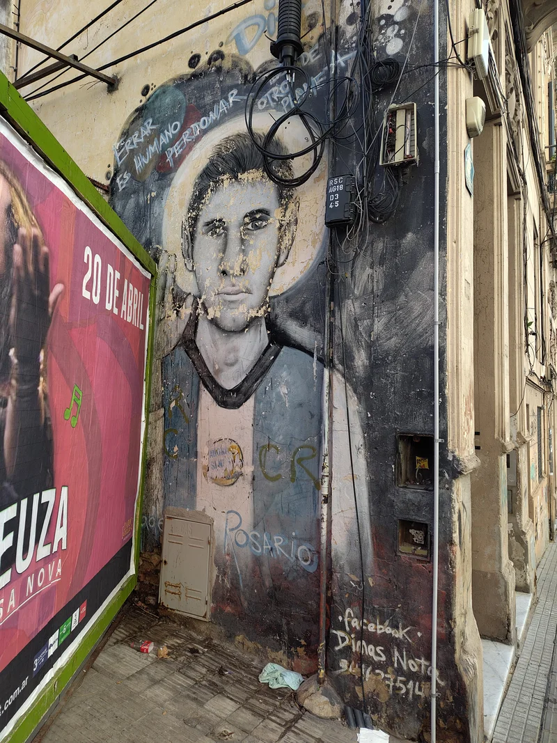 Premier mural de Messi — Rosario (Argentine)
