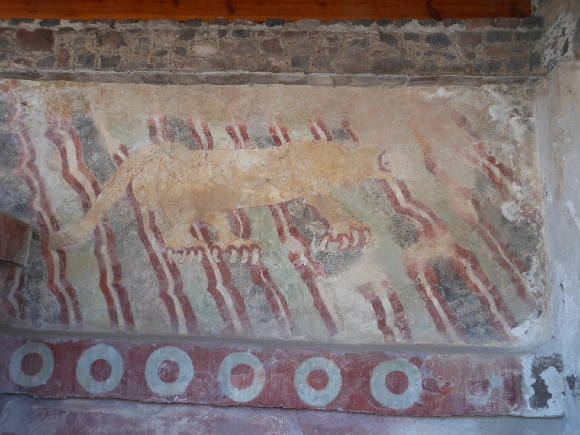 Mural du jaguar — Site archéologique de Teotihuacan (Mexique)