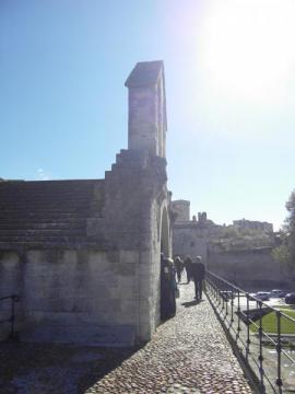 A mi-chemin sur pont d'Avignon