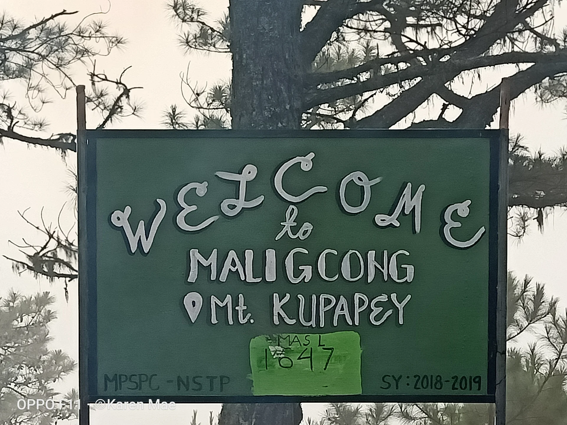 Mt. Kupapey signage  — Bontoc (Philippines)