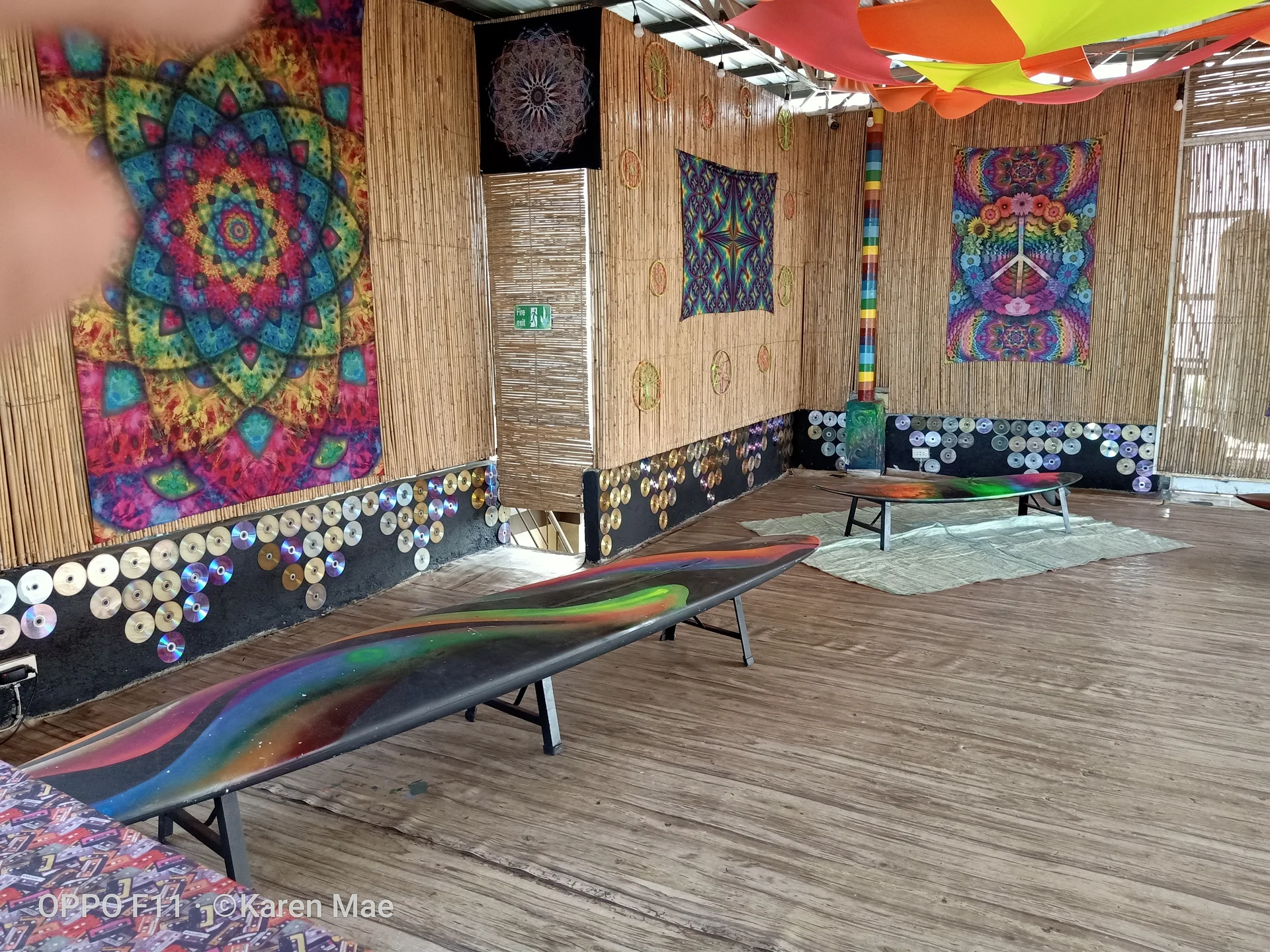 Surf borad as table. (Philippines)