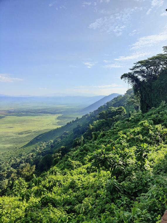 Point de vue sur le cratère