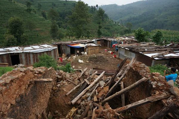 Dégâts à Sindhukot (Népal)