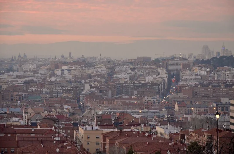 Coucher de soleil à Madrid