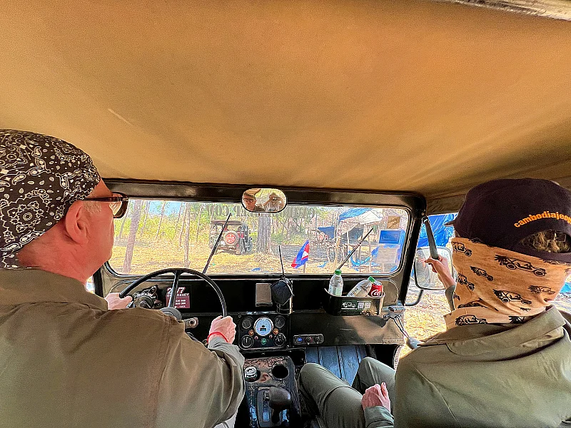 Self drive jeep - behind the steering wheel