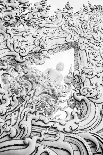 Boudha — Temple Wat Rong Khun (Thaïlande)