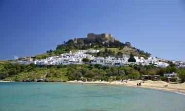 Plage de Lindos à Rhodes