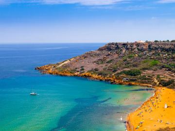 Baie de Ramla à Gozo