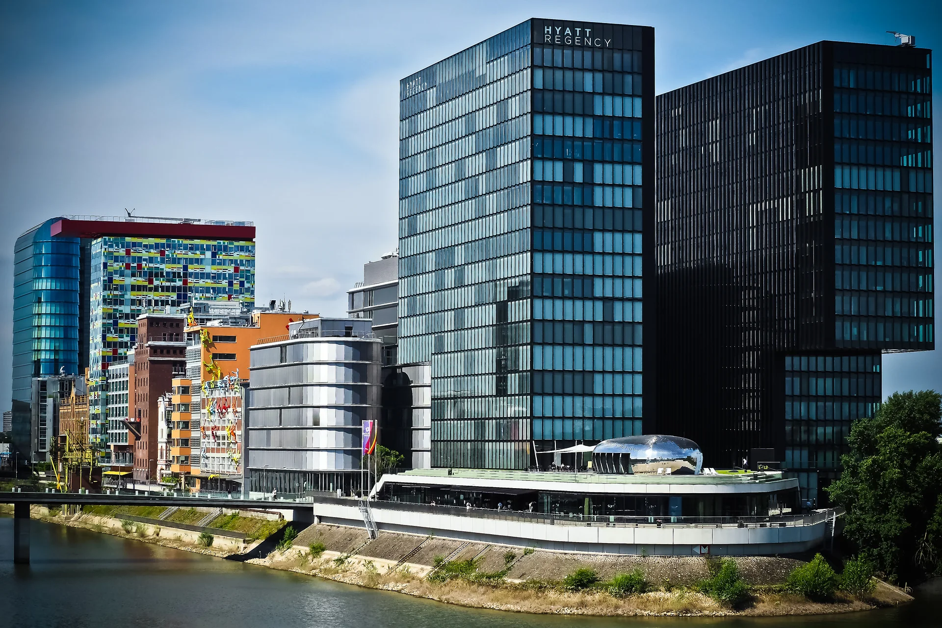 Bords du Rhin à Dusseldorf