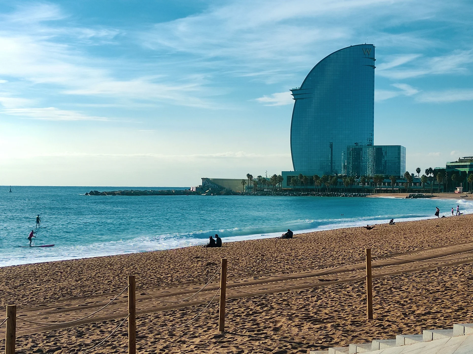 Plage de San Sebastian à Barcelone — Plage San Sebastian (Espagne)