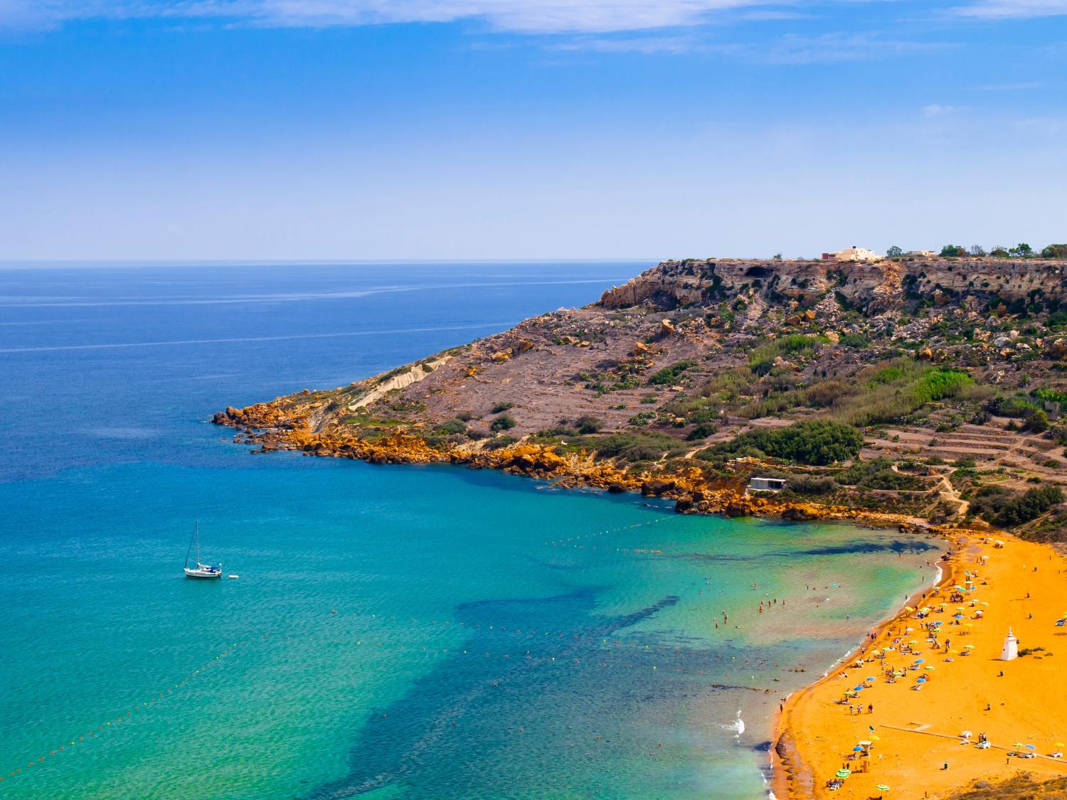 Baie de Ramla à Gozo