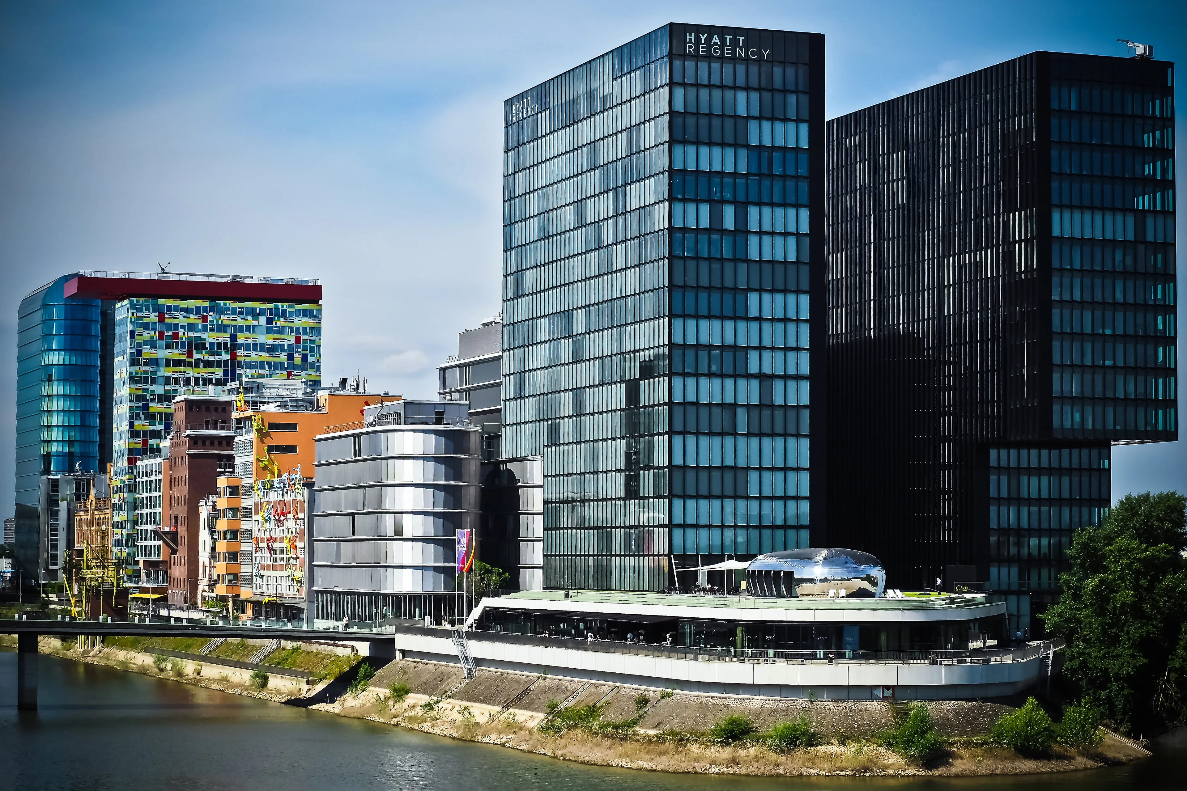 Bords du Rhin à Dusseldorf
