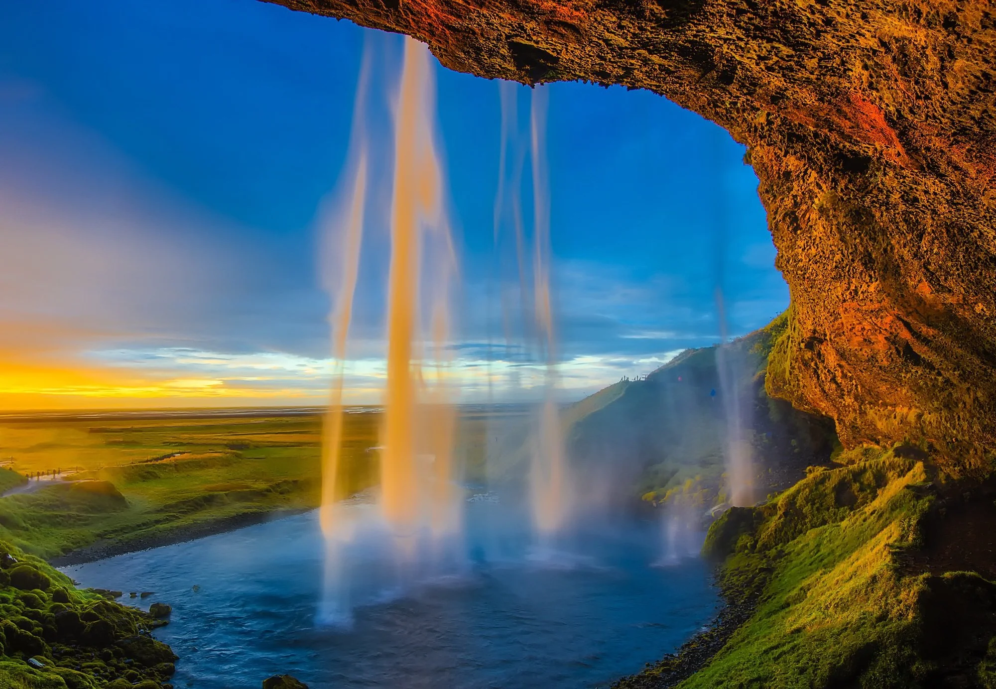 Seljalandsfoss (coucher de soleil)