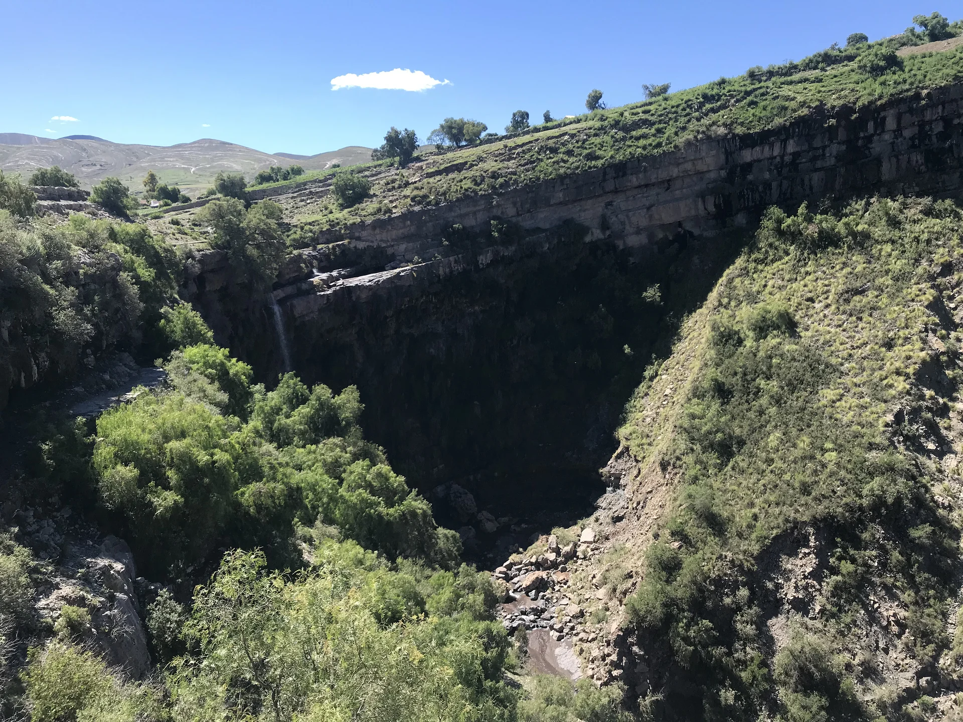 Vue casacade Garganta del Diablo — Sucre (Bolivie)