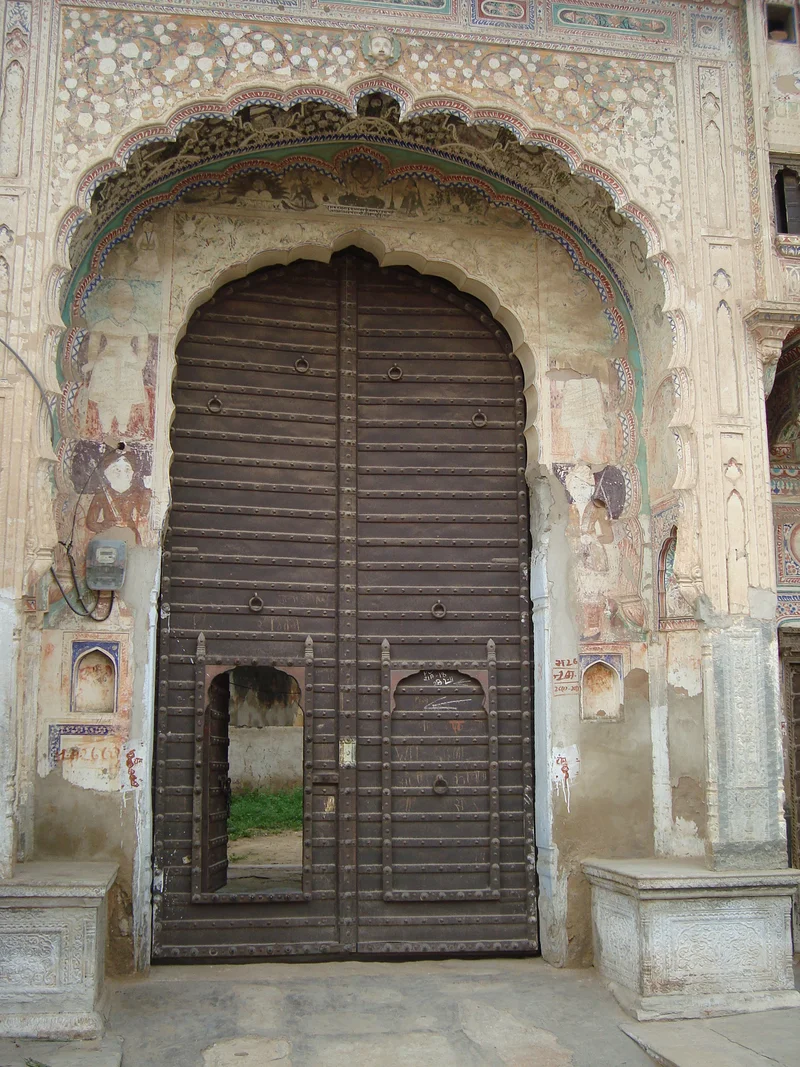 Grande entrée du Haveli à Shekhawati — Mandawa (Inde)