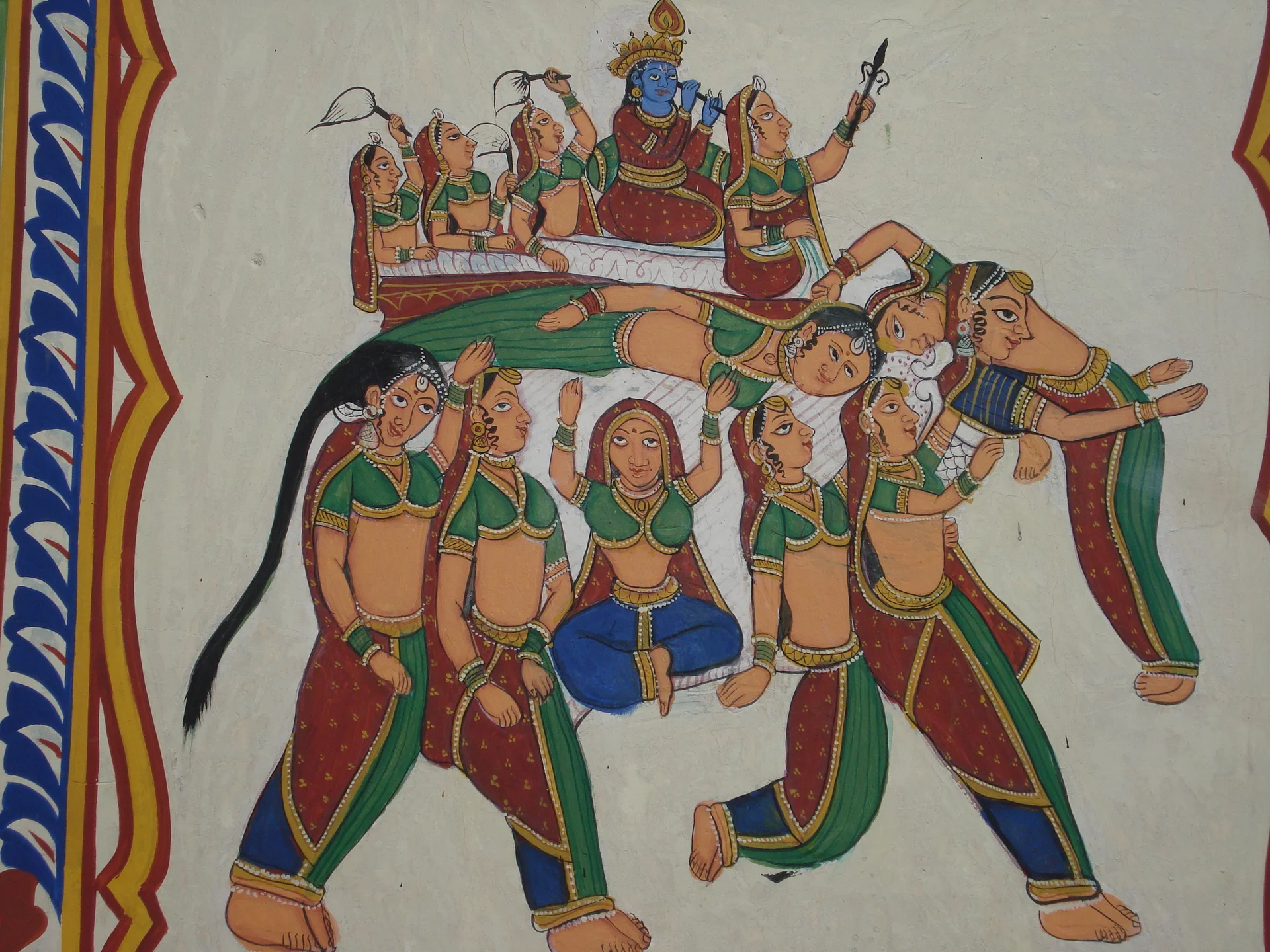 Célèbre peinture murale région de Shekhawati — Mandawa (Inde)