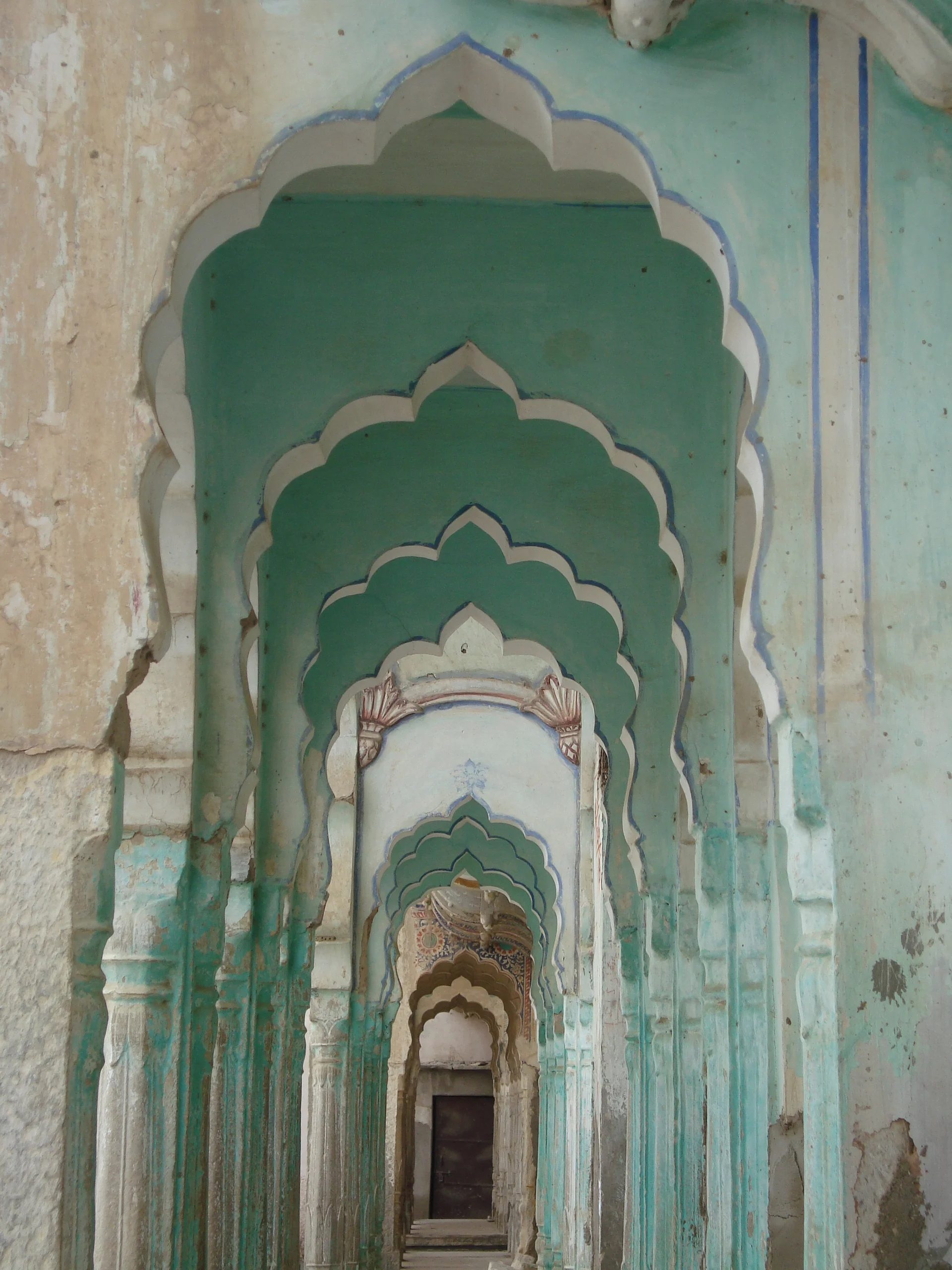 Perspective des arches a Shekhawati — Mandawa (Inde)