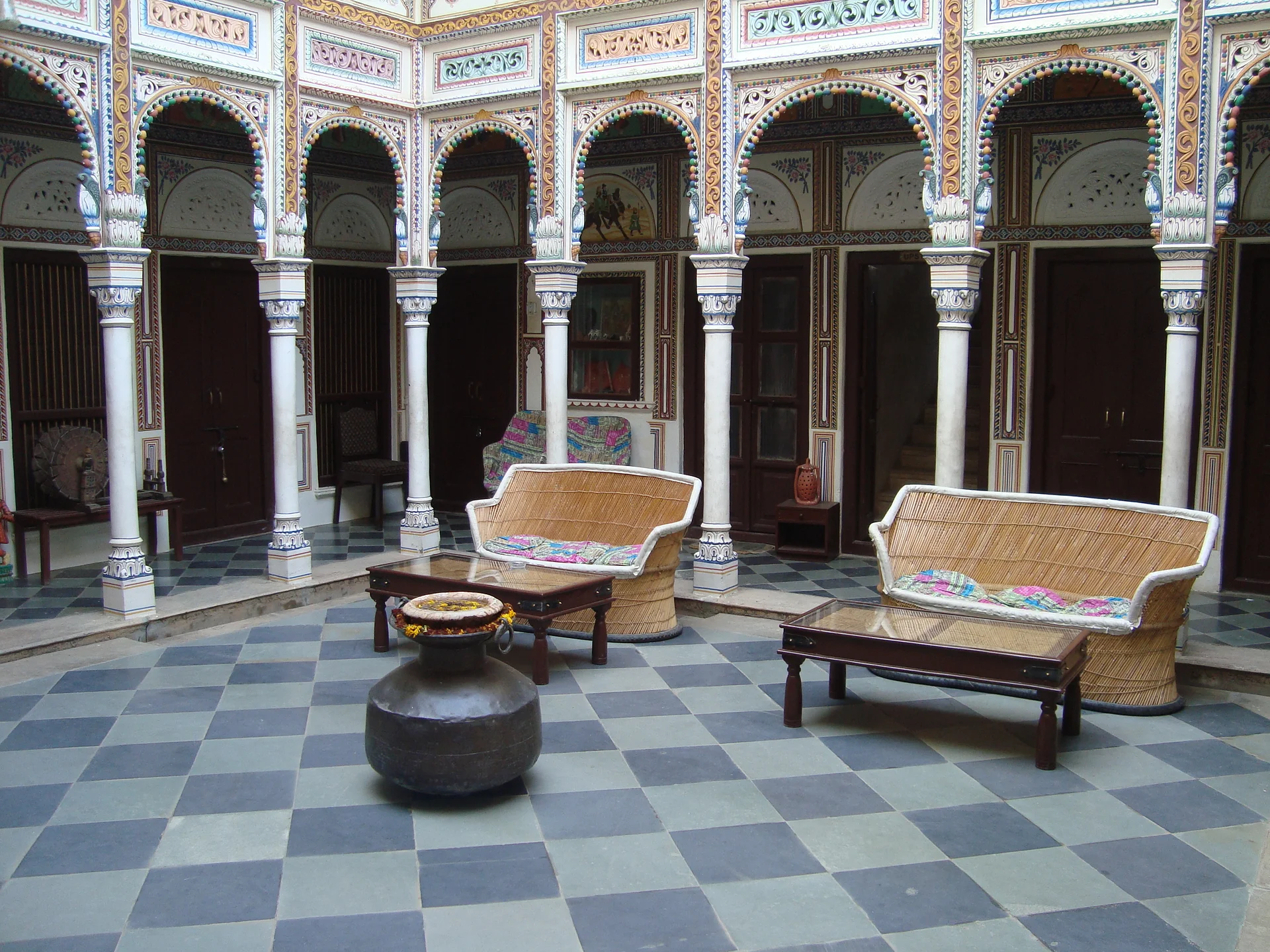 Cour intérieure de haveli — Mandawa (Inde)