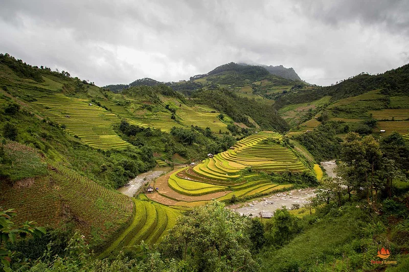 Spectaculaire paysage à Mu Cang Chai — Rizières en terrasses de Mù Cang Chải (Viêt Nam)