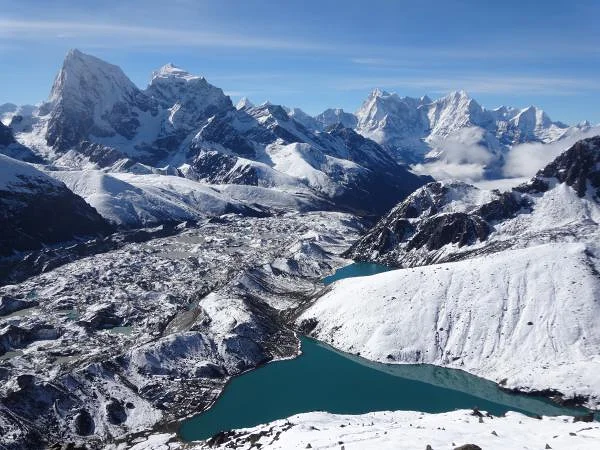 Vue au sommet du Gokyo Ri, 5460m Vue au sommet du Gokyo Ri, 5460m (Népal)