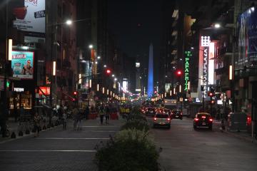 Avenida Corrientes la noche