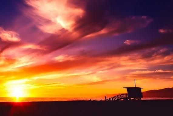 Coucher de soleil à Santa Monica
